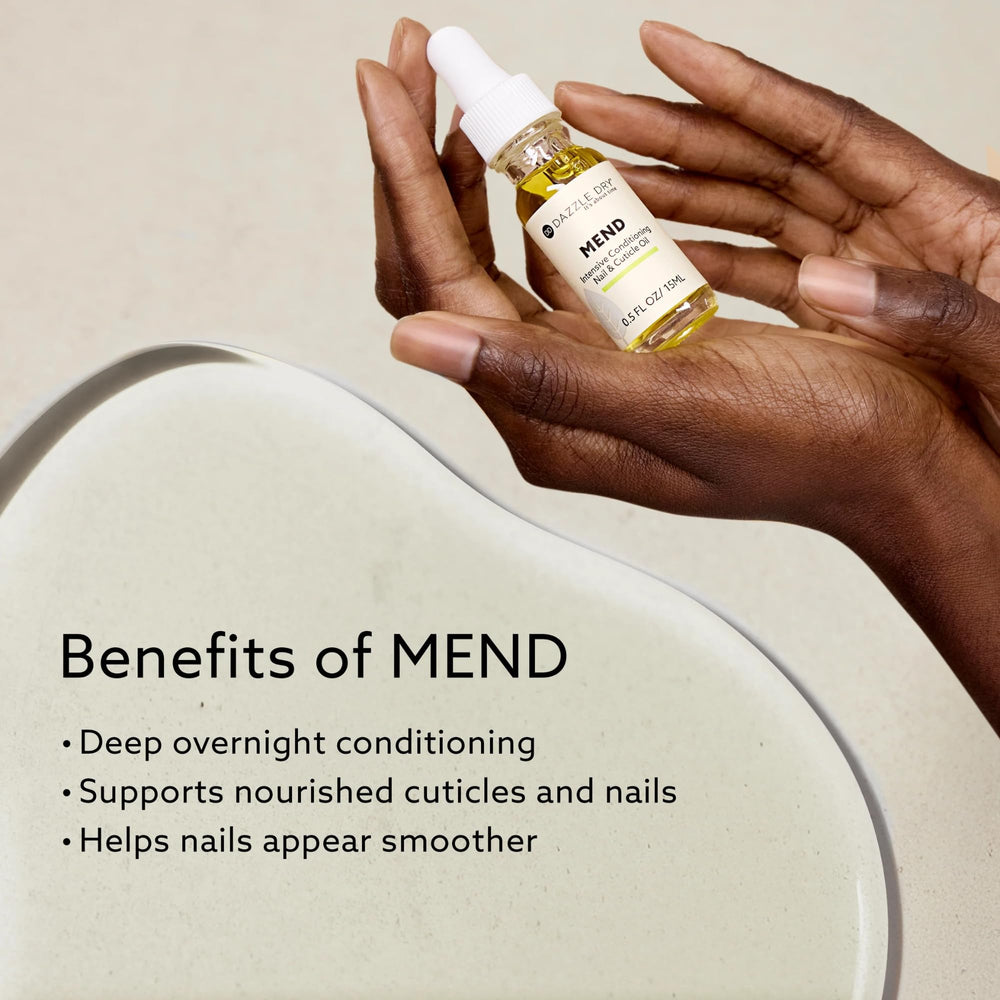 Dazzle Dry Mend Nail Repair Oil para uñas dañadas que resurgen suave.