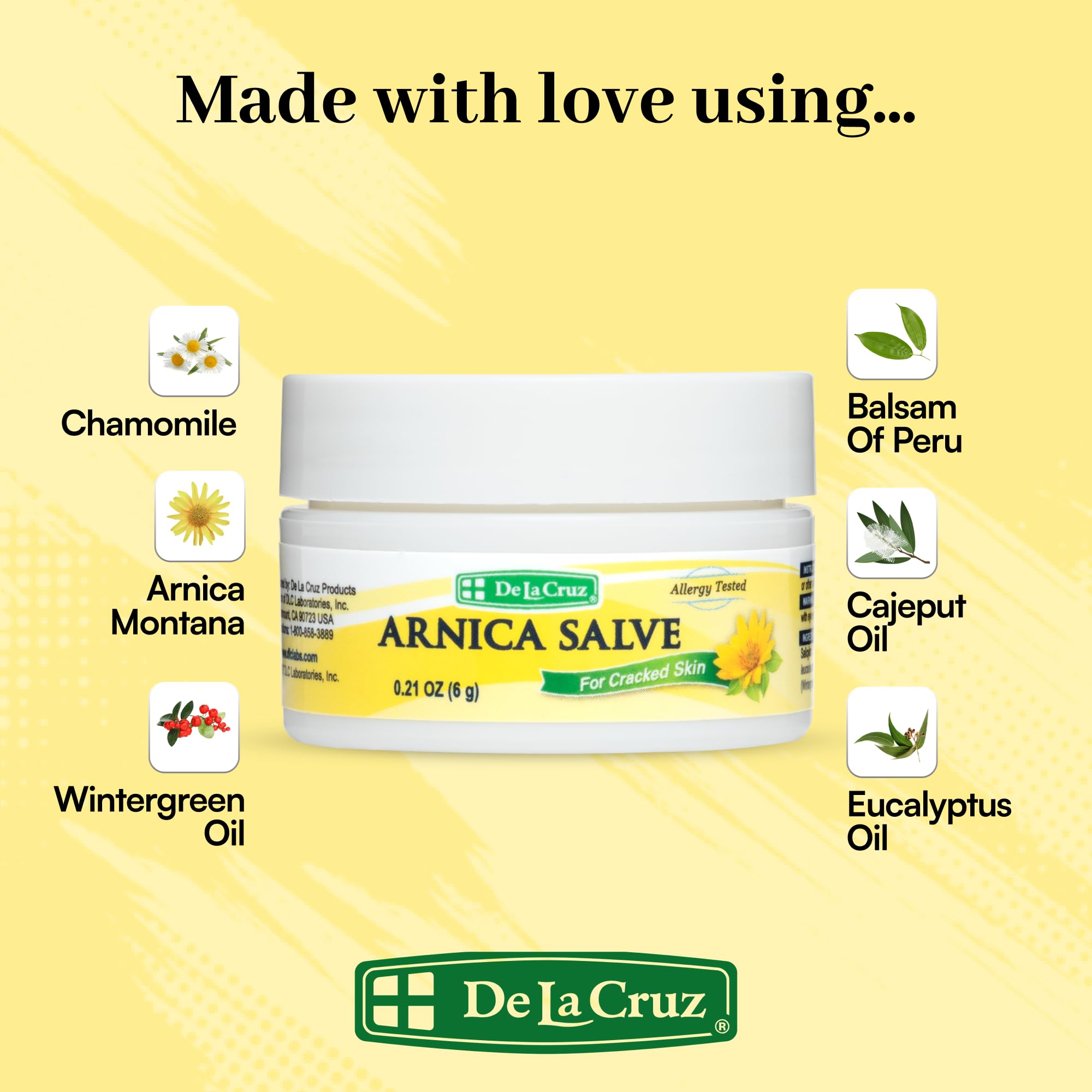 Arnica Salve De La Cruz, crema-pies-agrietados, mejora la suavidad de la piel.