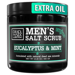 Dead Sea Collection exfoliante corporal, frasco visible, exfoliación suave para piel renovada.