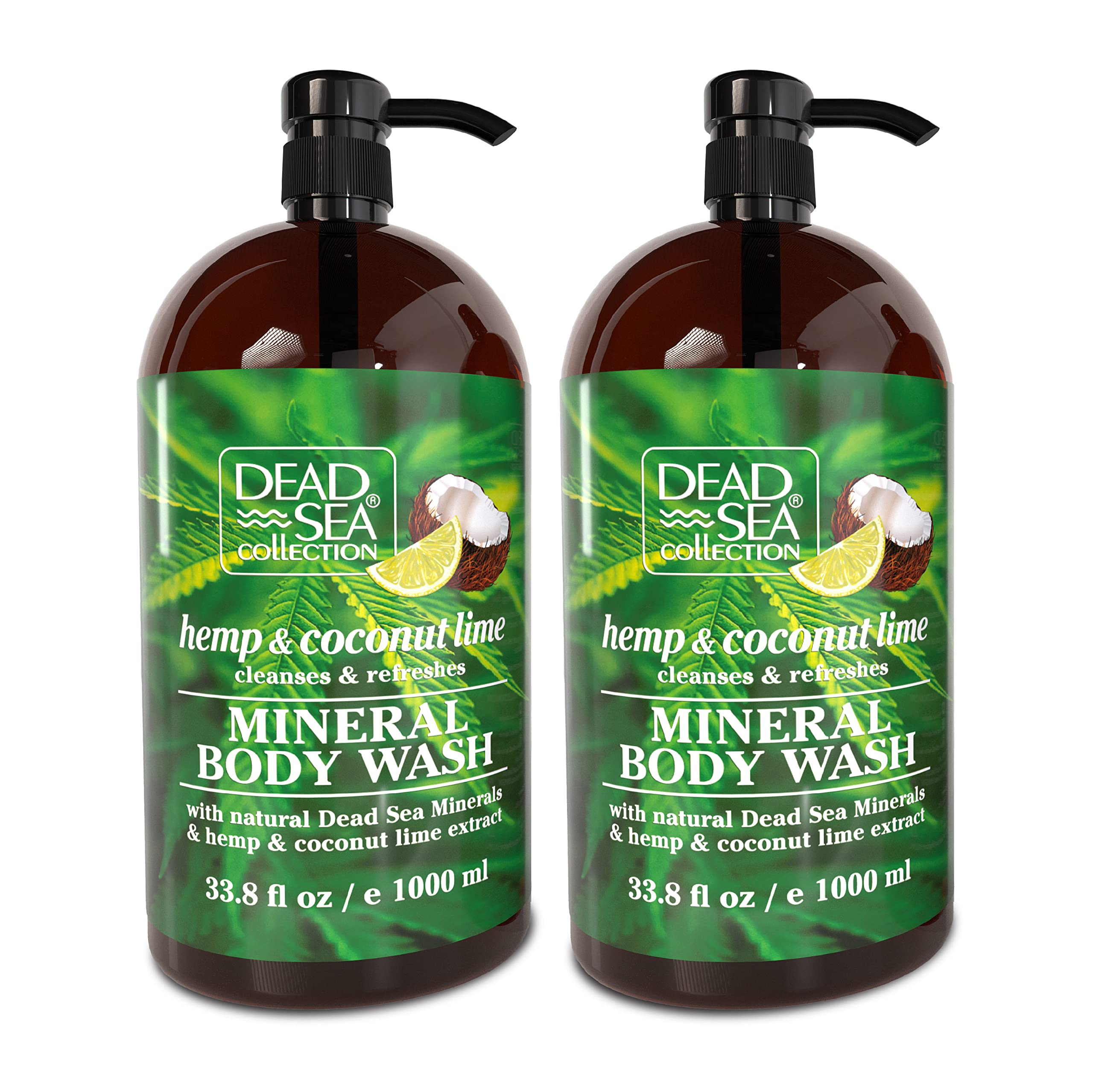 Dead Sea Collection Hemp & Coconut Lime, botella-vertido: hidratación suave durante la ducha.