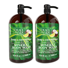 Dead Sea Collection Hemp & Coconut Lime, botella-vertido: hidratación suave durante la ducha.