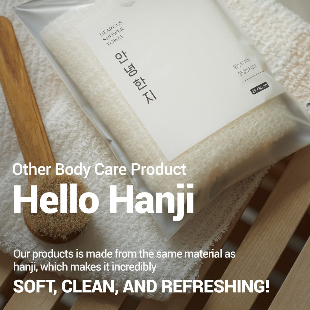DEARCUS esponja exfoliante Hanji para cuerpo, elimina impurezas con suavidad.