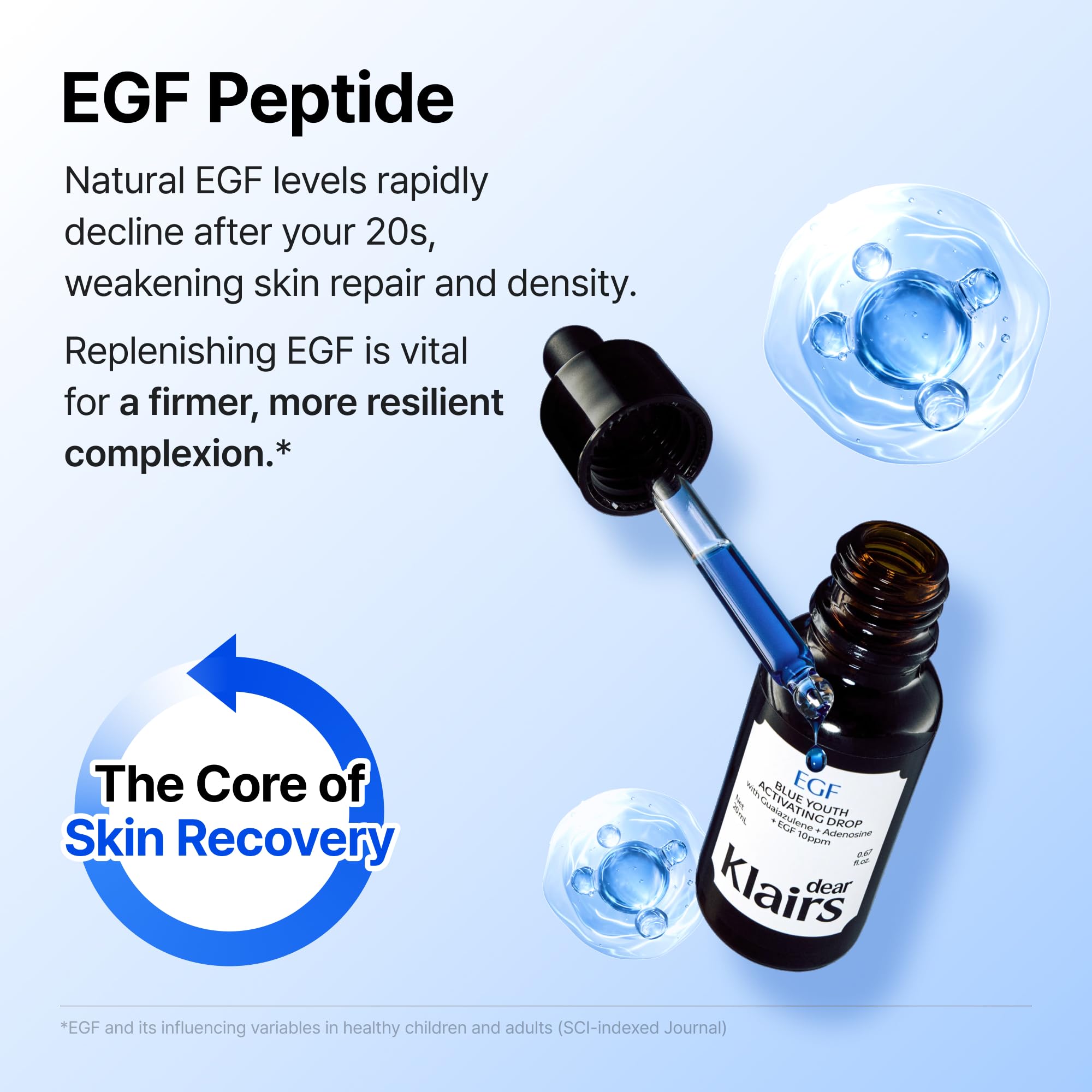 DearKlairs EGF serum promete piel más clara y radiante con uso regular.