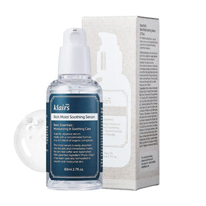 DearKlairs Rich Moist Serum botella, hidratación profunda y ligera para la piel