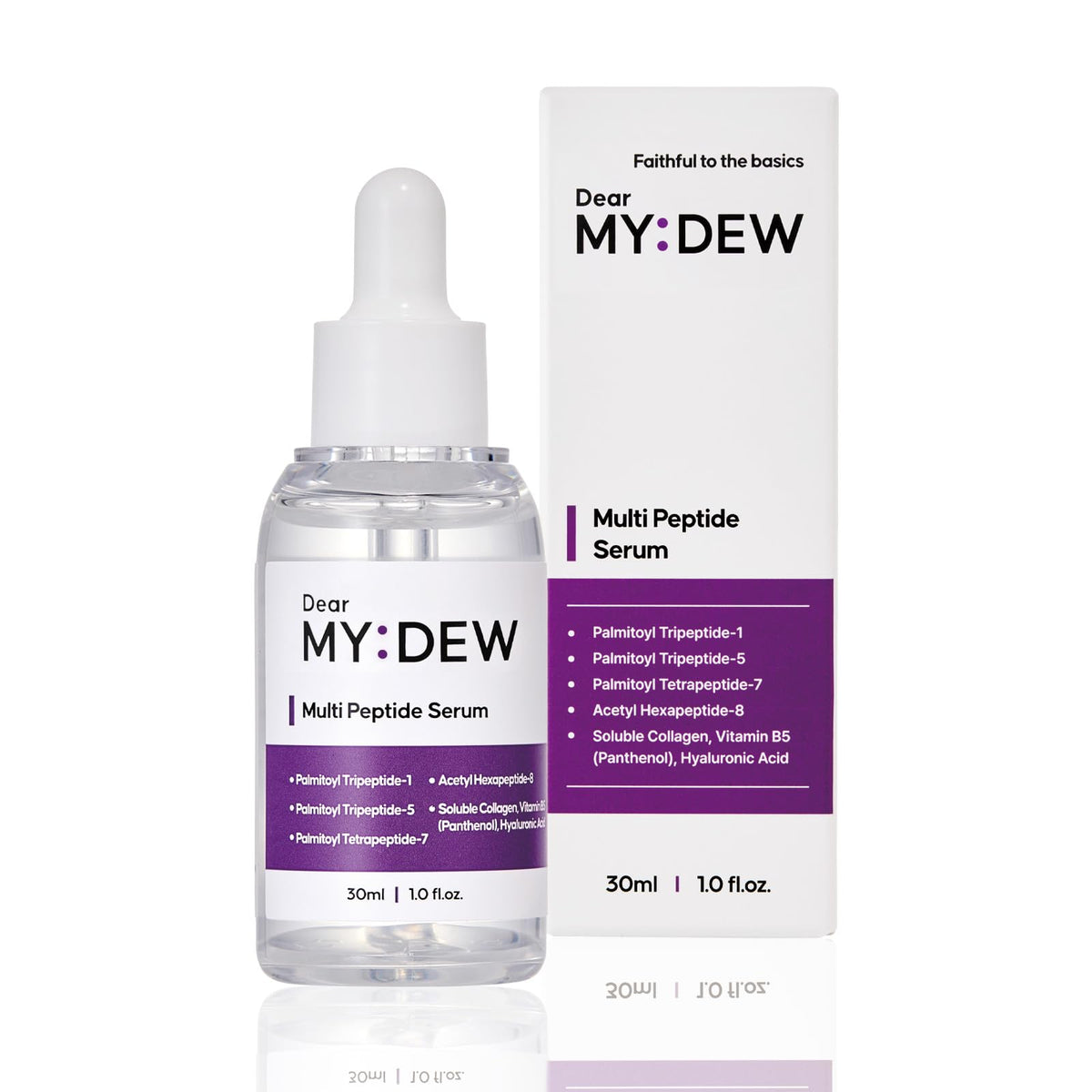 Serum DearMYDEW en botella mejora la elasticidad de la piel