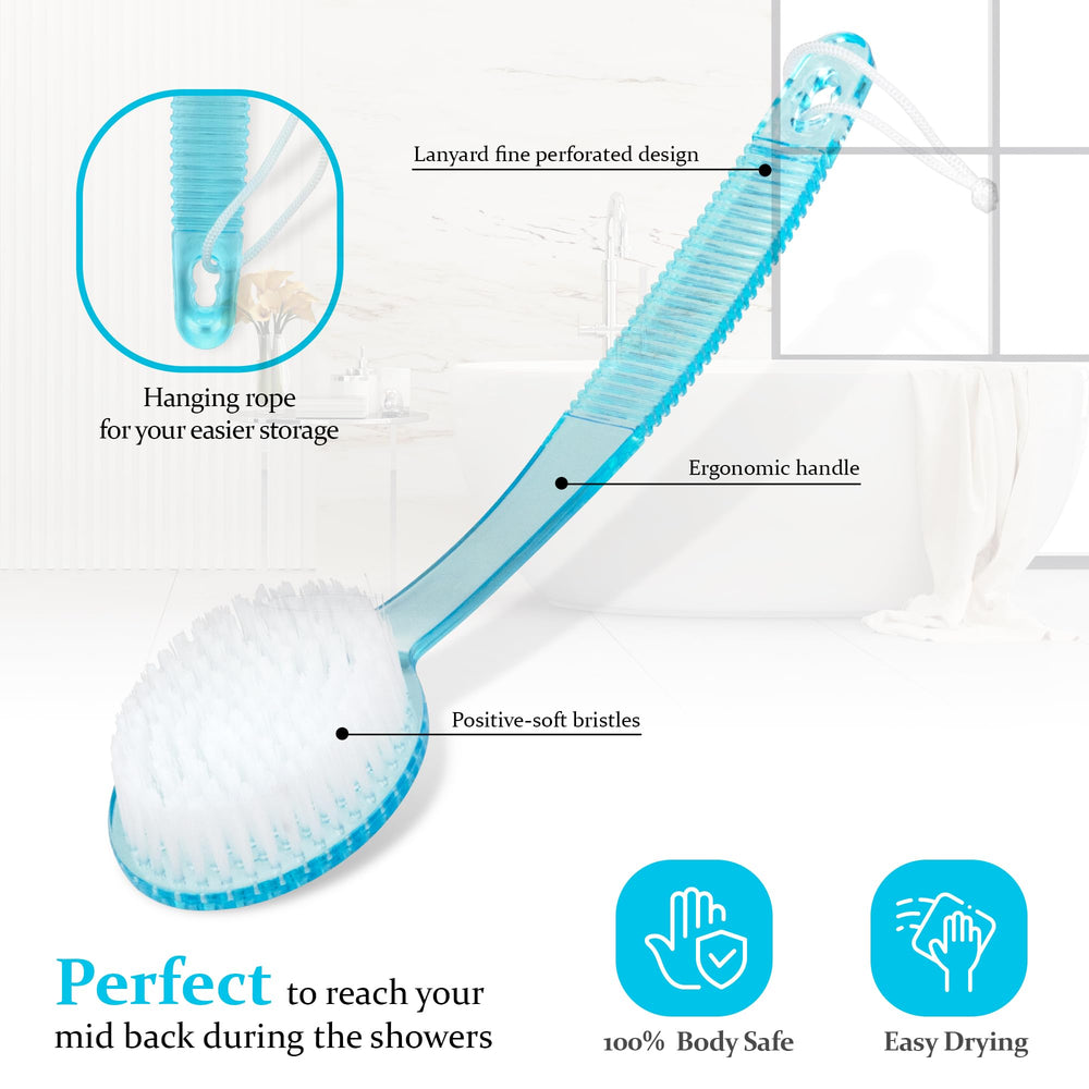DecorRack uso en espalda para exfoliar y limpiar con comodidad.