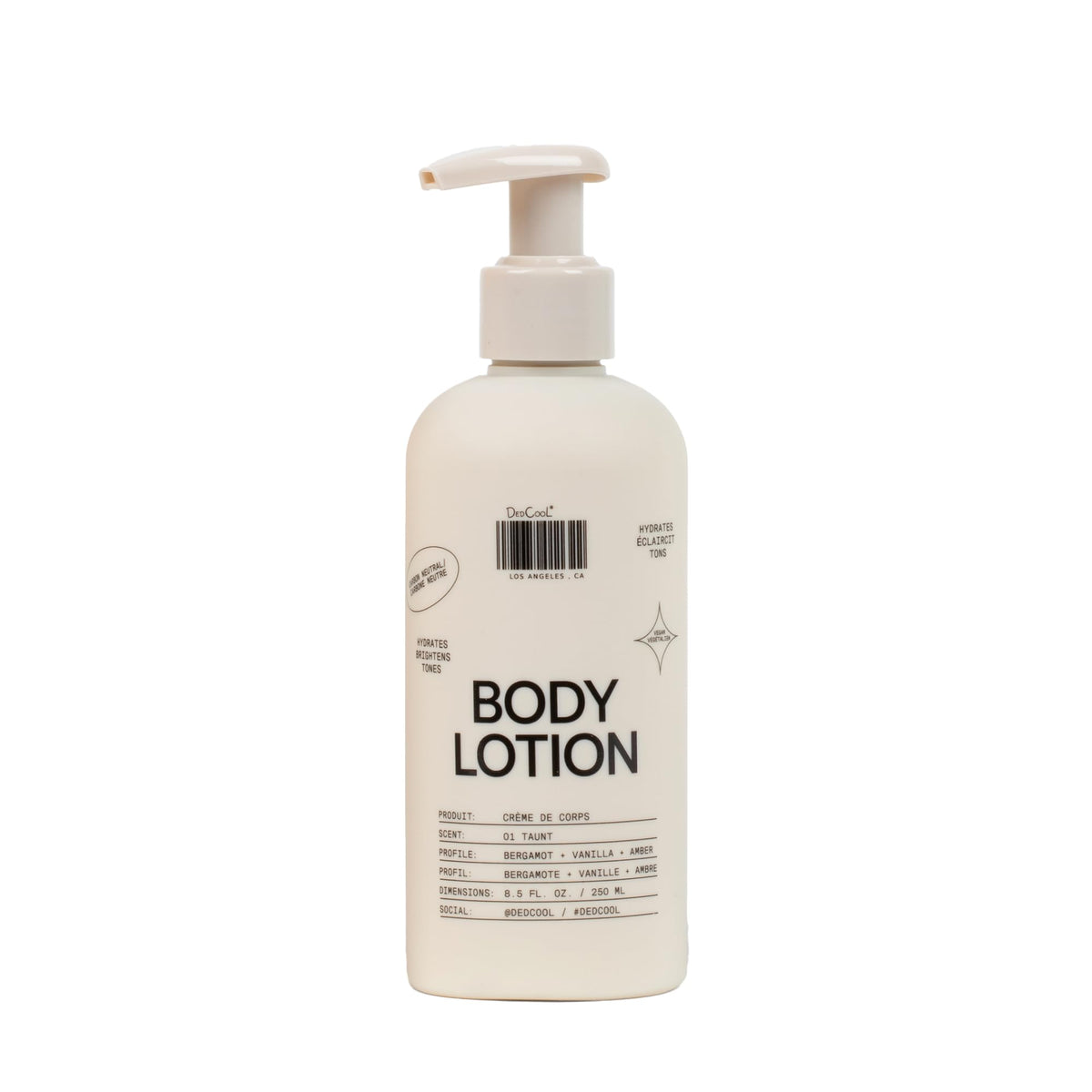 DedCool Loción Corporal Taunt, botella elegante y hidratación duradera para la piel.