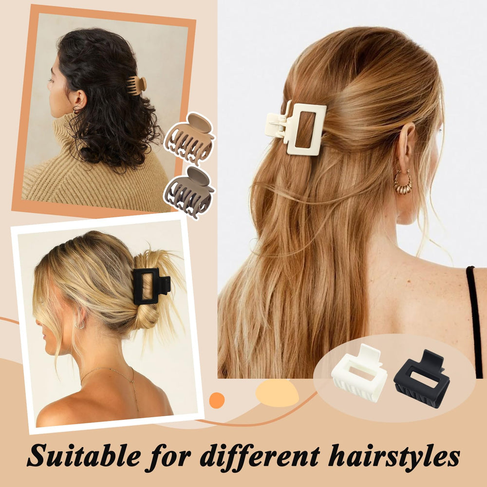 DEEKA clip doble fila 1.6 pulgadas beige, agarre reforzado para peinados duraderos
