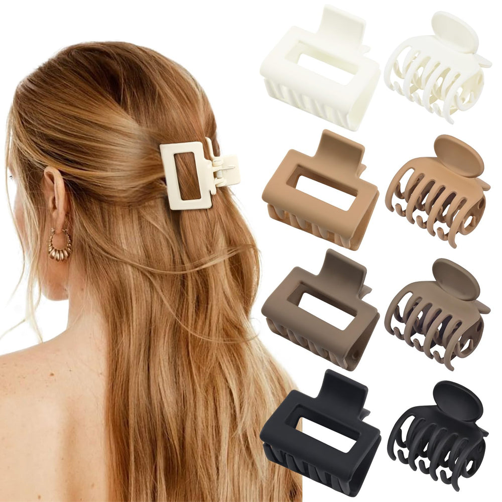 DEEKA clip doble fila 1.6 pulgadas negro, acabado mate para looks elegantes