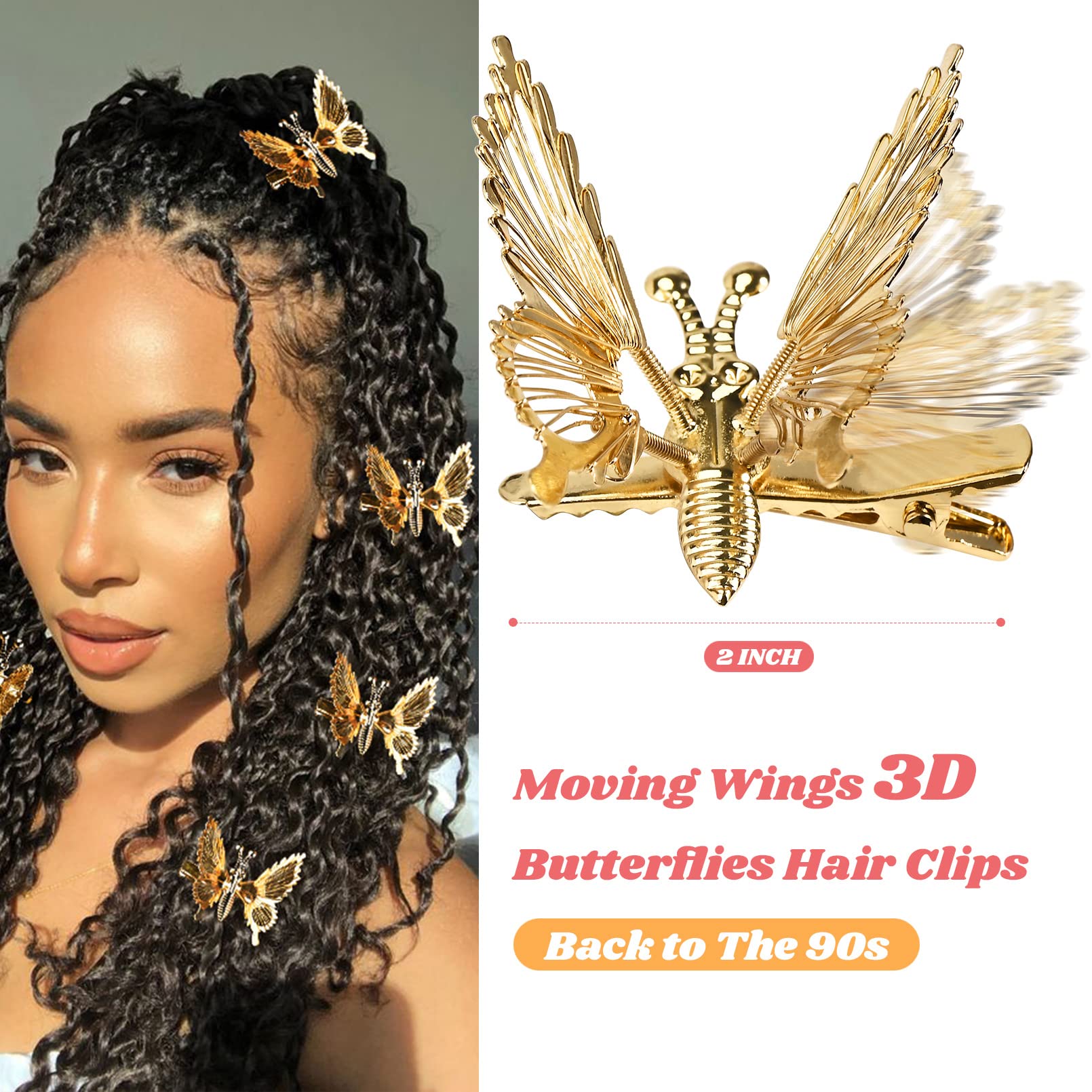 DEEKA pinza cabello metal dorado sujeción estable