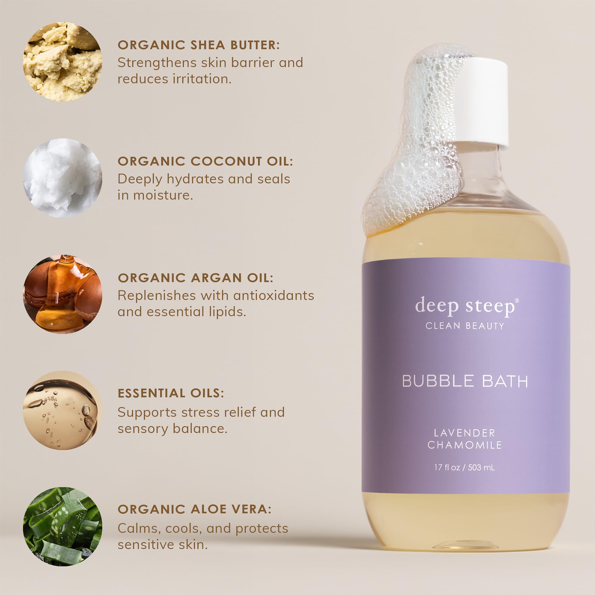 Deep Steep aceite de argán para piel nutrida tras el baño