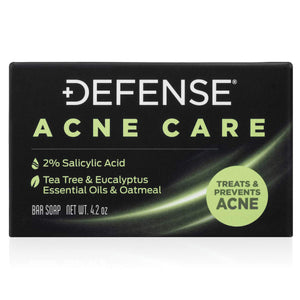 Defense Acne Care Bar frente, ideal para rutina diaria de limpieza