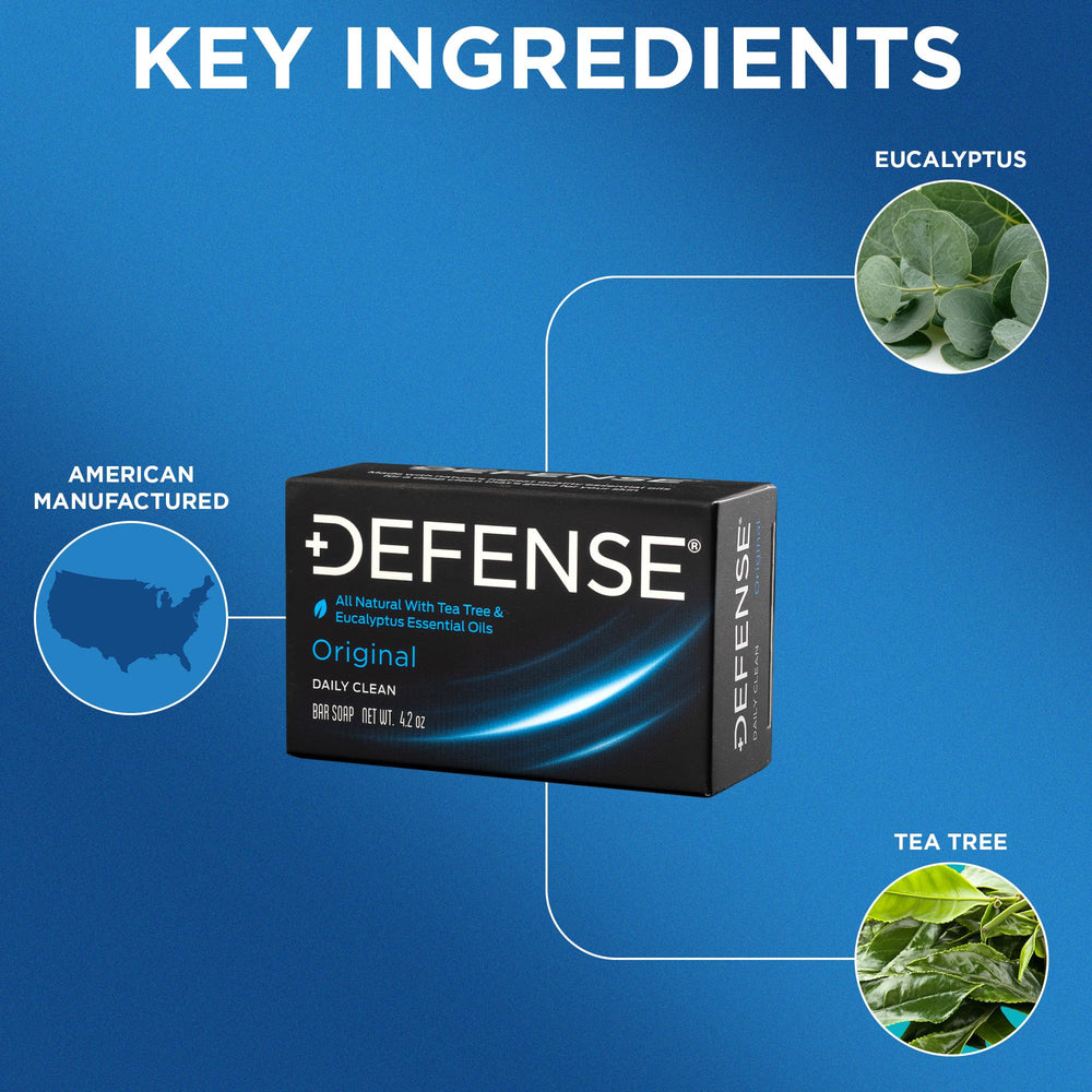 Defense Soap barra crema-texturada, ideal para eliminar suciedad y grasa tras entrenos.