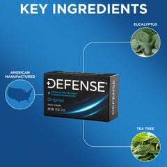 Defense Soap barra crema-texturada, ideal para eliminar suciedad y grasa tras entrenos.