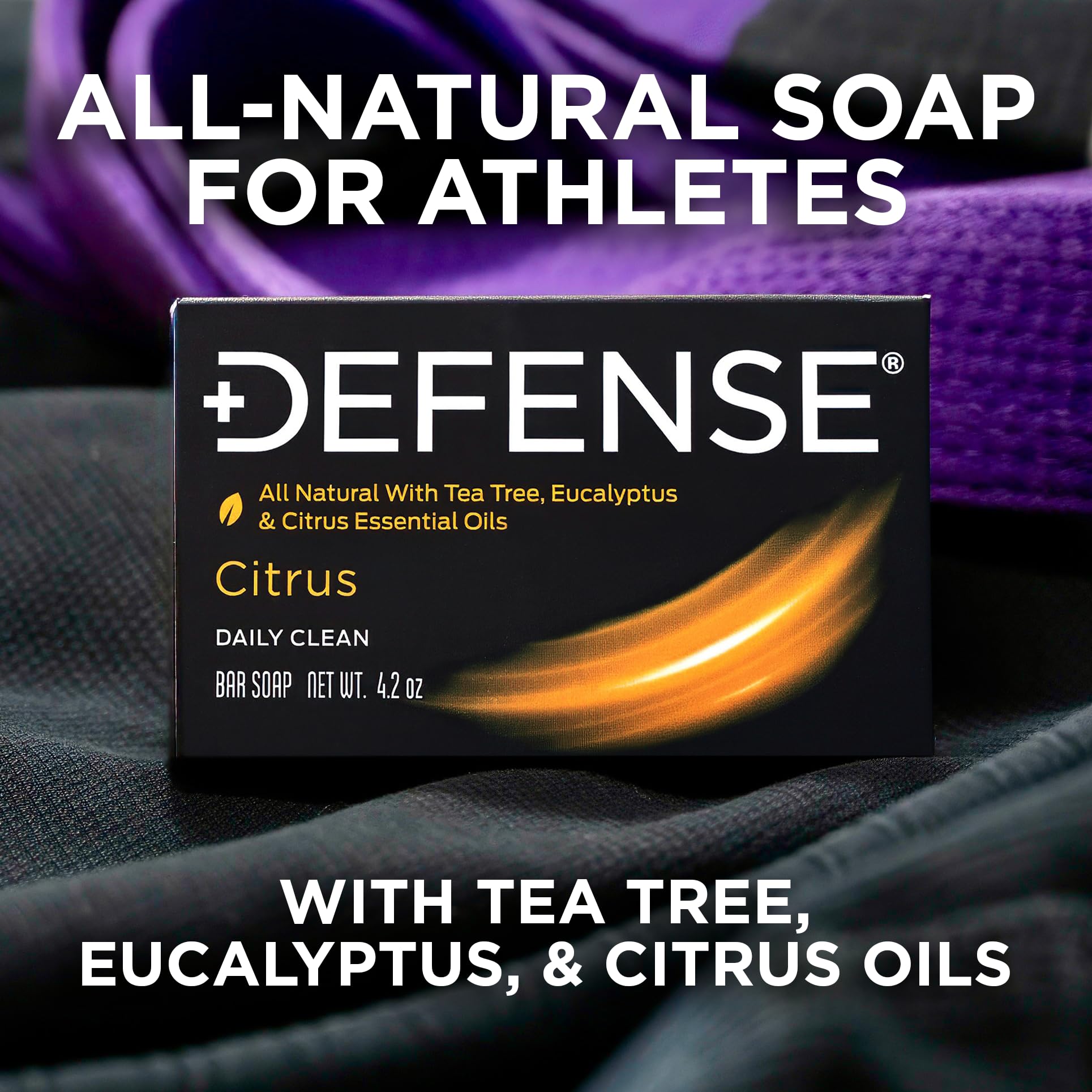 Defense Soap Citrus Bar, textura densa que rinde más tras cada uso.