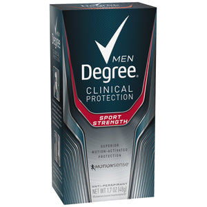 Degree Men Clinical Antiperspirant en bote frontal, protección confiable para el día