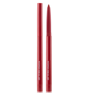 DekRion lapiz delineador agua resistente rojo oscuro para mirada duradera.