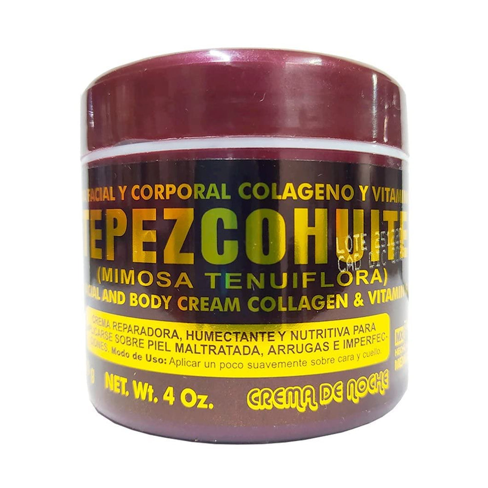 Del Indio Papago Tepezcohuite crema con colágeno y vitamina E para piel nutrida