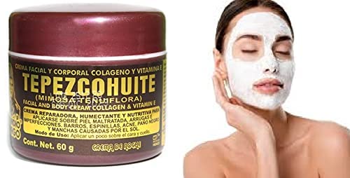 Del Indio Papago Tepezcohuite crema envase de 60 g, tamaño práctico