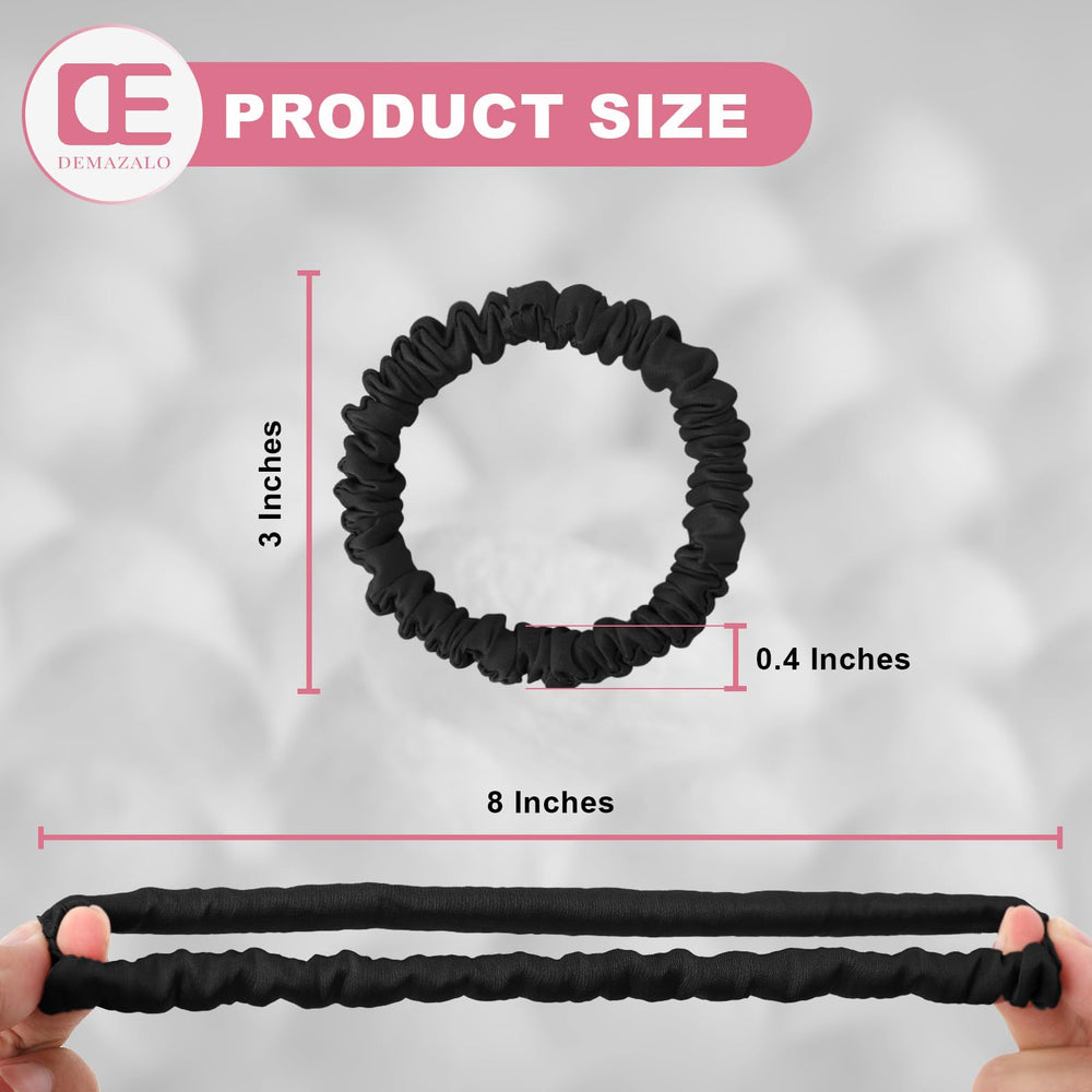 DEMAZALO scrunchies de seda 22 momme color07, compatibles con peinados diarios
