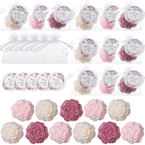 Demissle jabones flor mini rosa con aroma suave y presentación elegante para invitados
