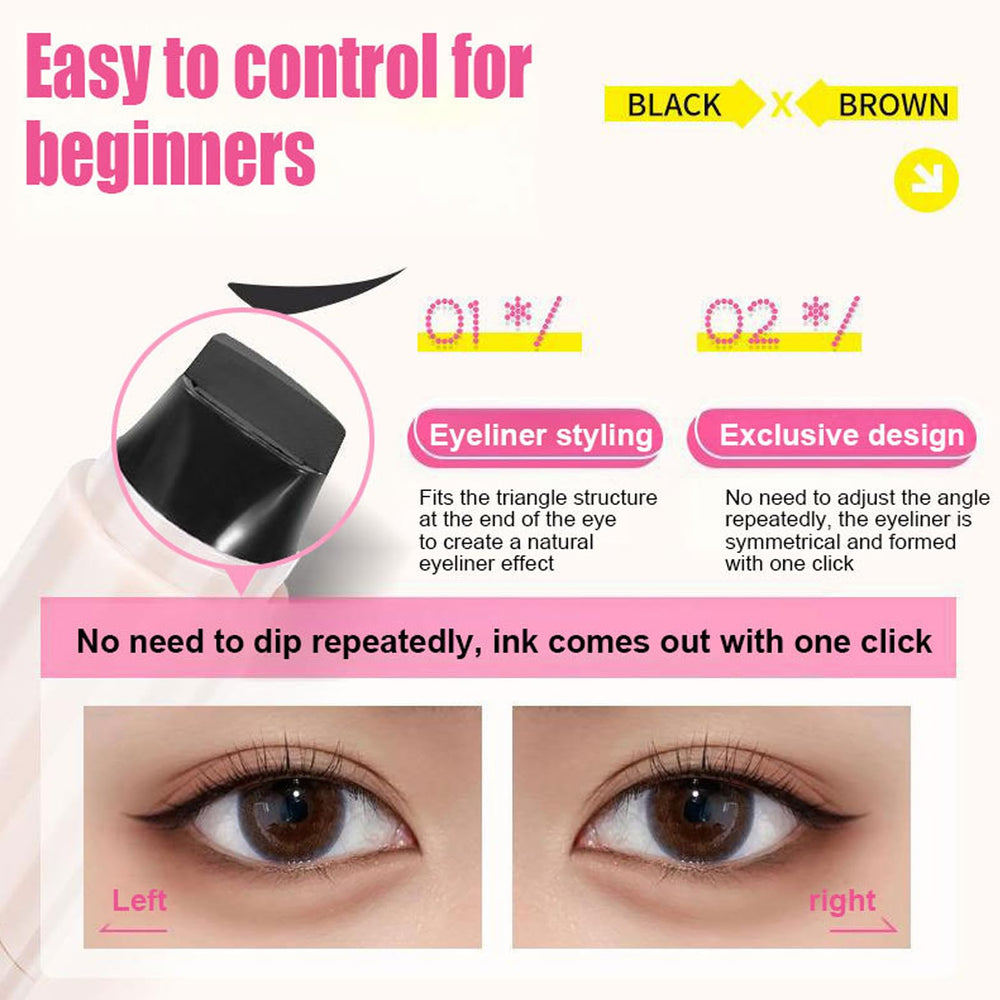 DENESTUP delineador negro y marrón, adecuado para estilos sutiles o más marcados.
