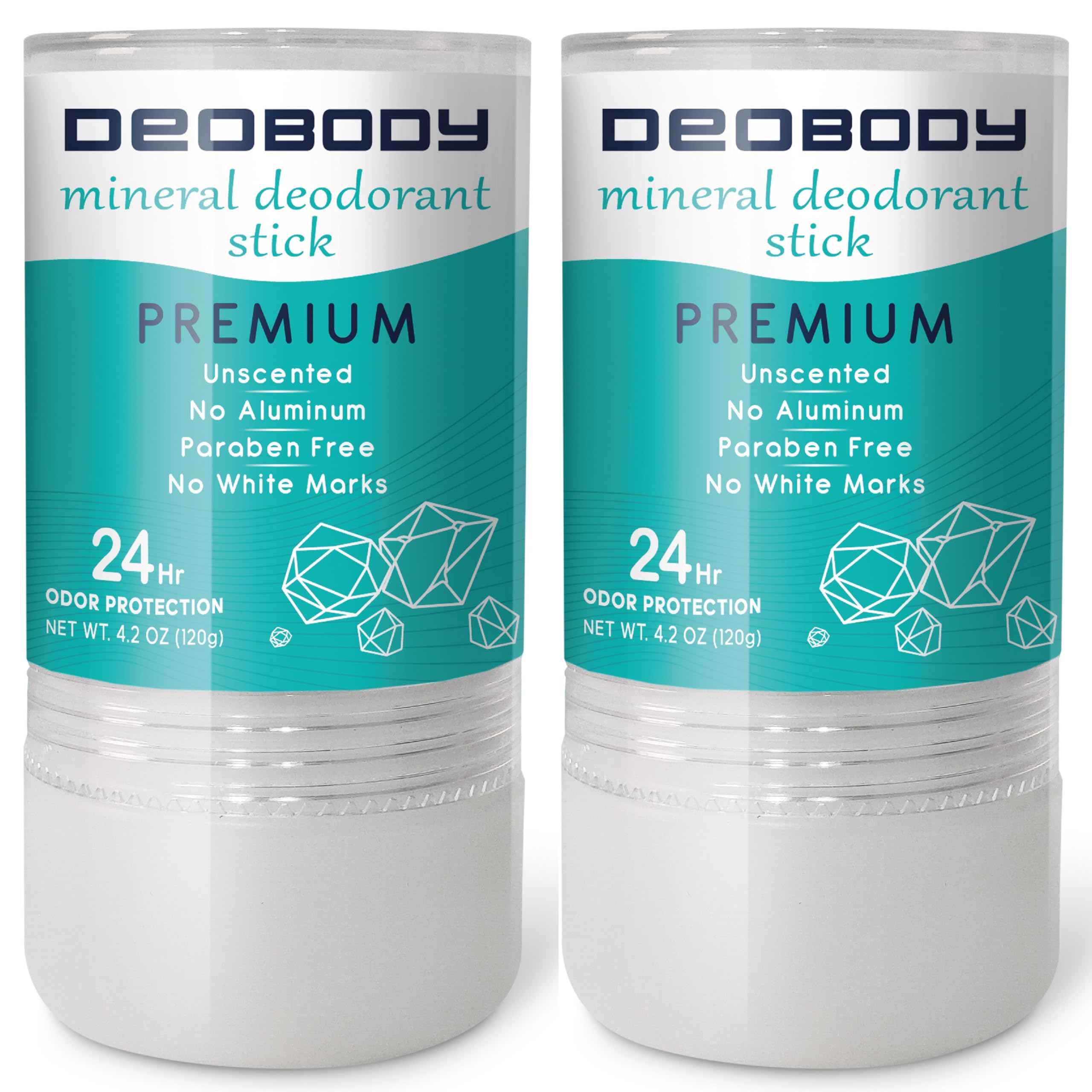 DEOBODY alumbre piedra para axilas, protección duradera y natural.