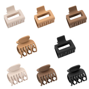 DEPOKA pinza de pelo mate rectangular 2 pulgadas con agarre estable para cabello fino