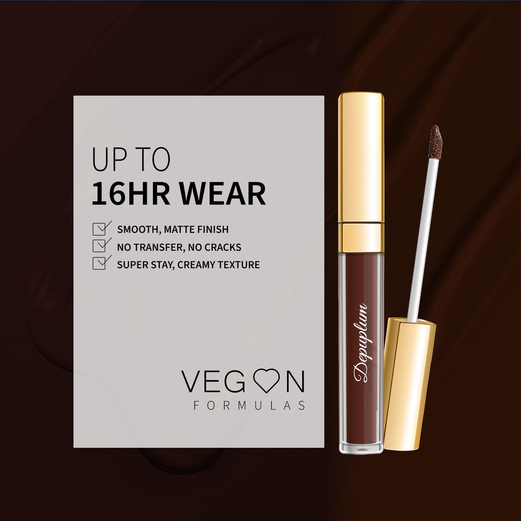 Depuplum Empaque elegante que protege el labial y transmite calidad.