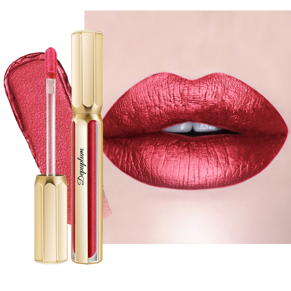 Depuplum DP105 labial metalico acabado intenso para look audaz