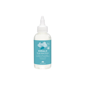 DERMA-E enjuague exfoliante capilar en botella limpia suavemente y equilibra el cuero cabelludo