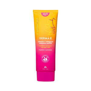 Derma E exfoliante facial con vitamina C estabilizada, brillo suave para la piel.