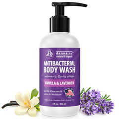 Derma-Nu Jabón Cuerpo antibacteriano, botella lavanda-vanilla: limpieza suave y aroma relajante para la ducha