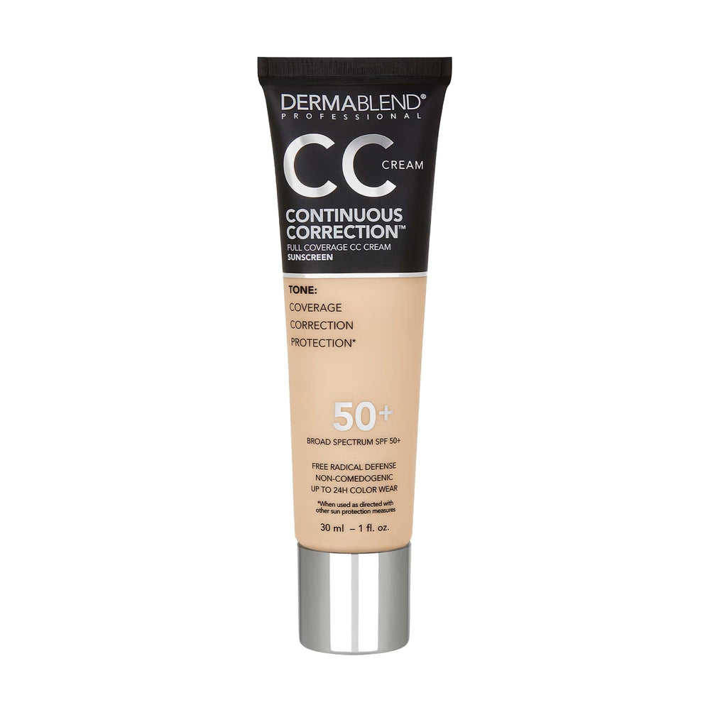 Dermablend corrección continua en botella ofrece tono uniforme y cobertura suave.