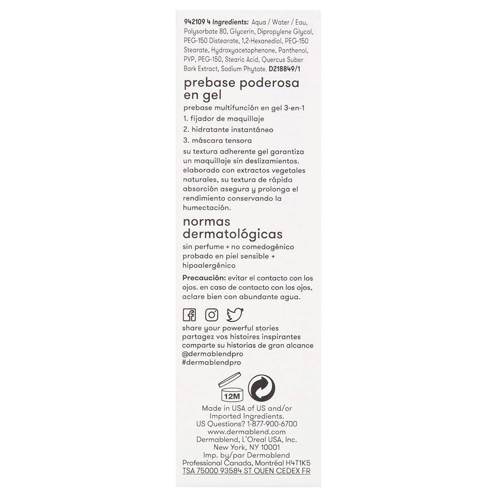 Dermablend Insta-Grip Jelly Primer compatible con tonos diversos