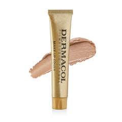 Dermacol base resistente al agua con acabado mate para piel grasa y control del brillo.