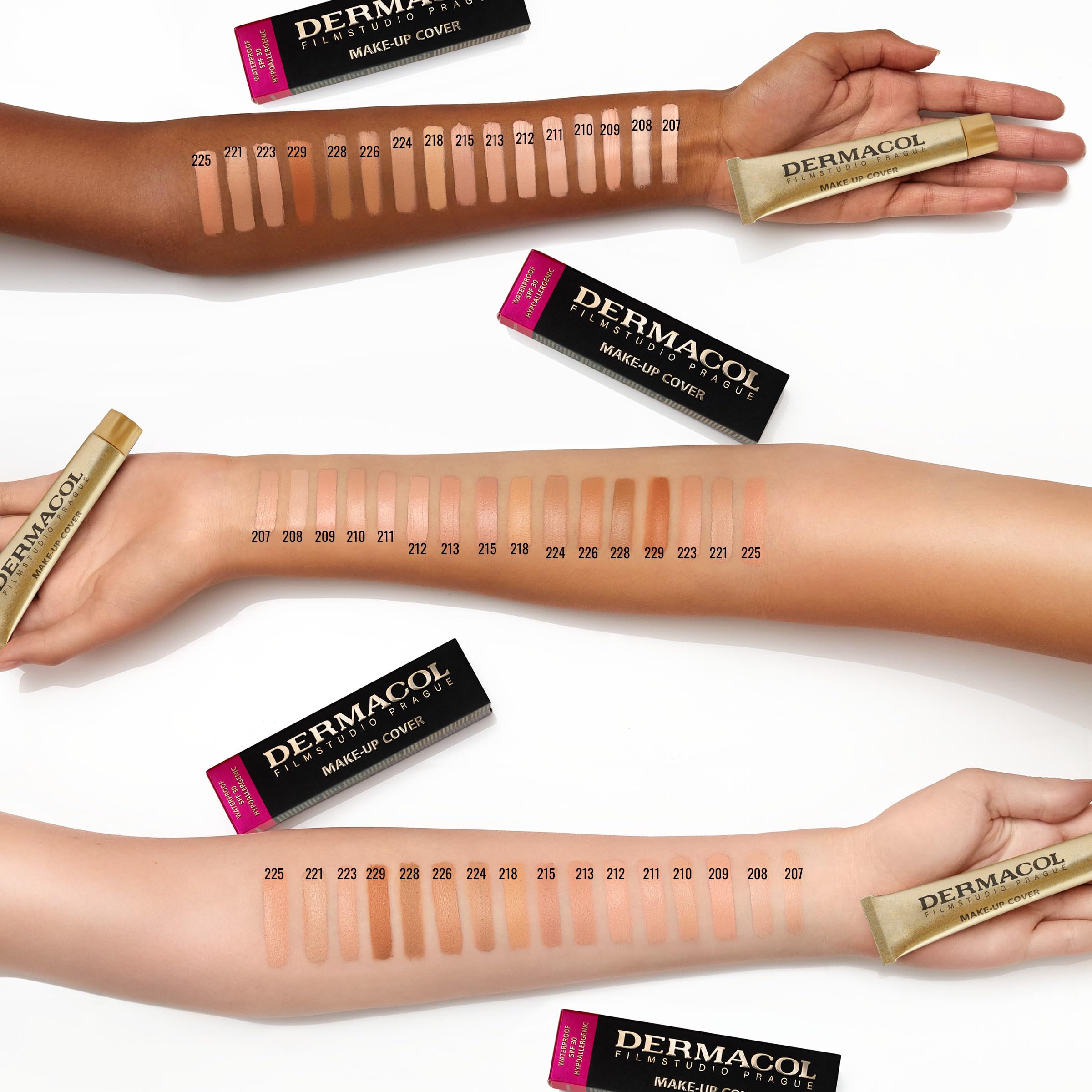 Dermacol textura cremosa lista para aplicar y cubrir imperfecciones con suavidad.