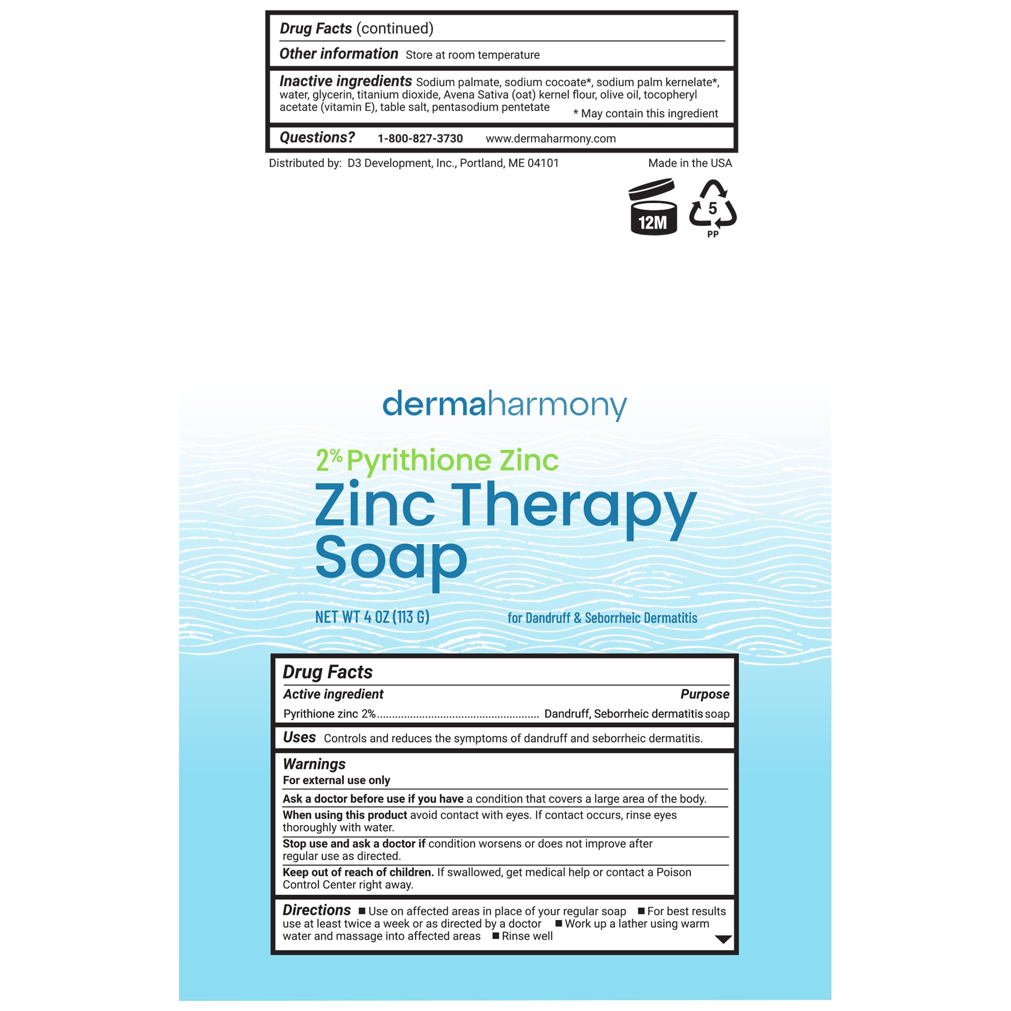Dermaharmony jabón sin fragancia, ideal para piel sensible