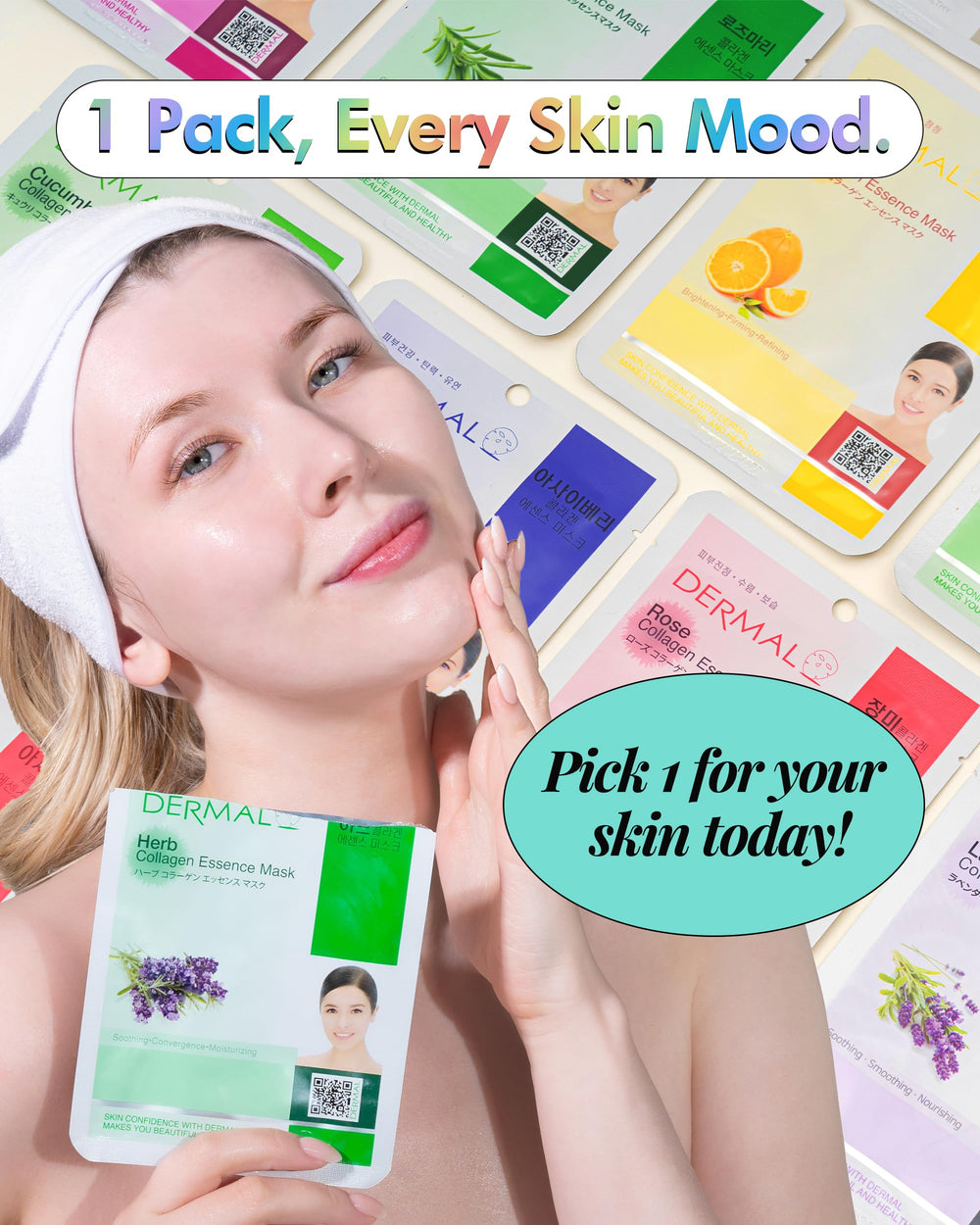 DERMAL mascarilla con syn-ake y Q10 para firmeza suave.