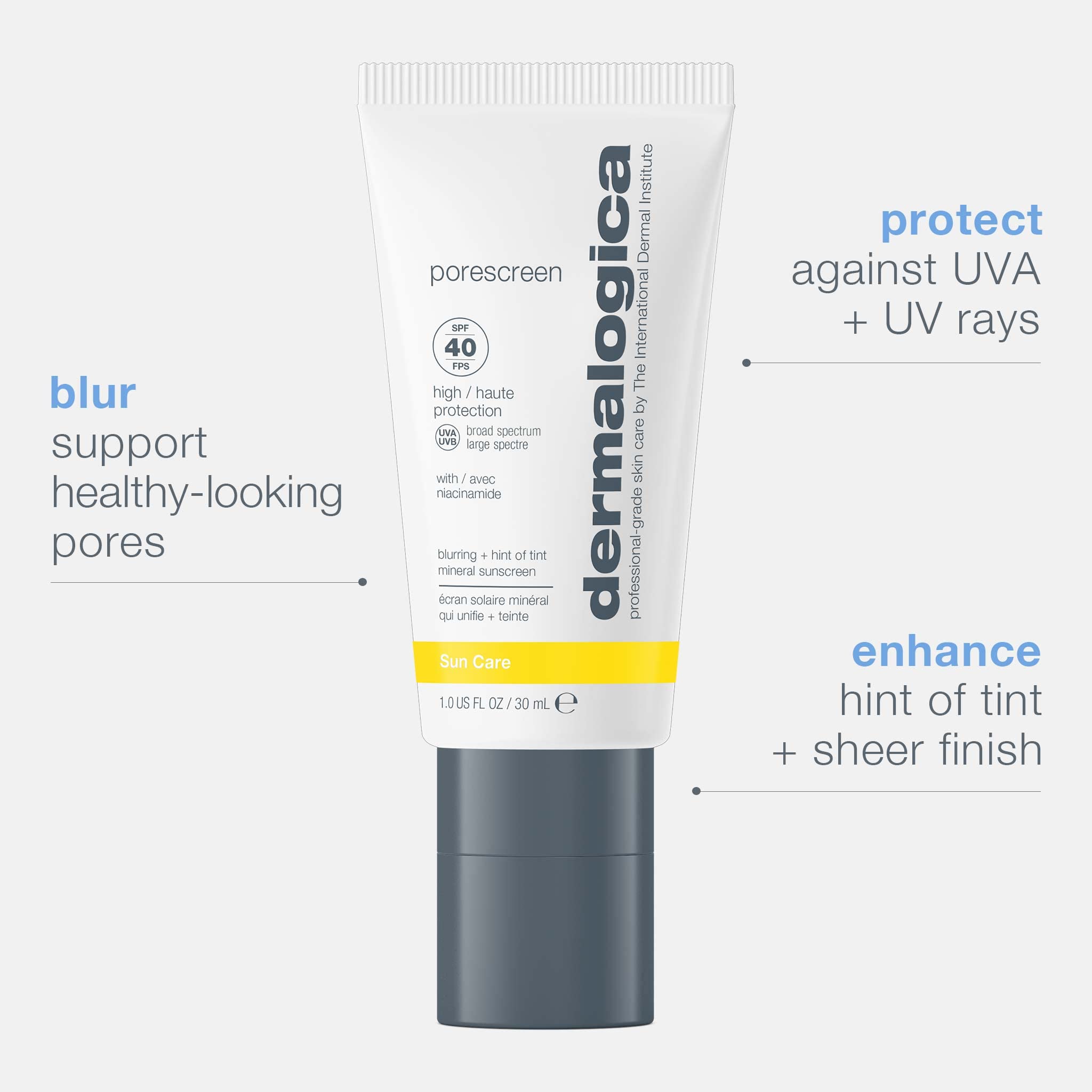 Dermalogica Porescreen, aplicación ligera que difumina poros y líneas finas.