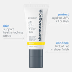 Dermalogica Porescreen, aplicación ligera que difumina poros y líneas finas.
