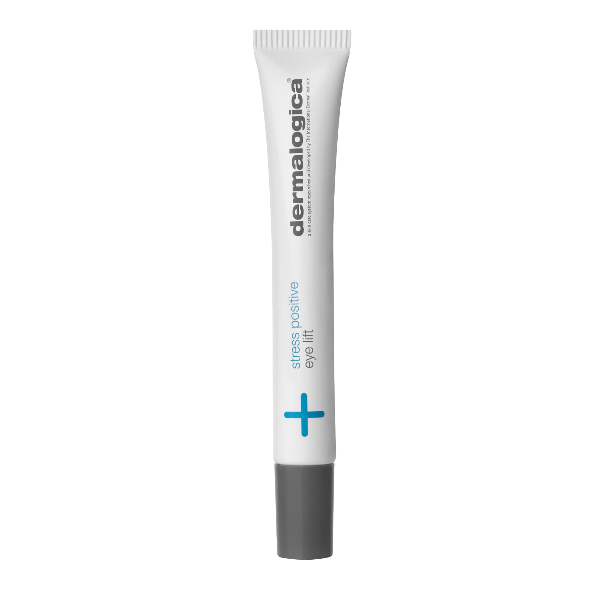 Dermalogica Stress Positive Eye Lift Mask envase del producto iluminando la mirada