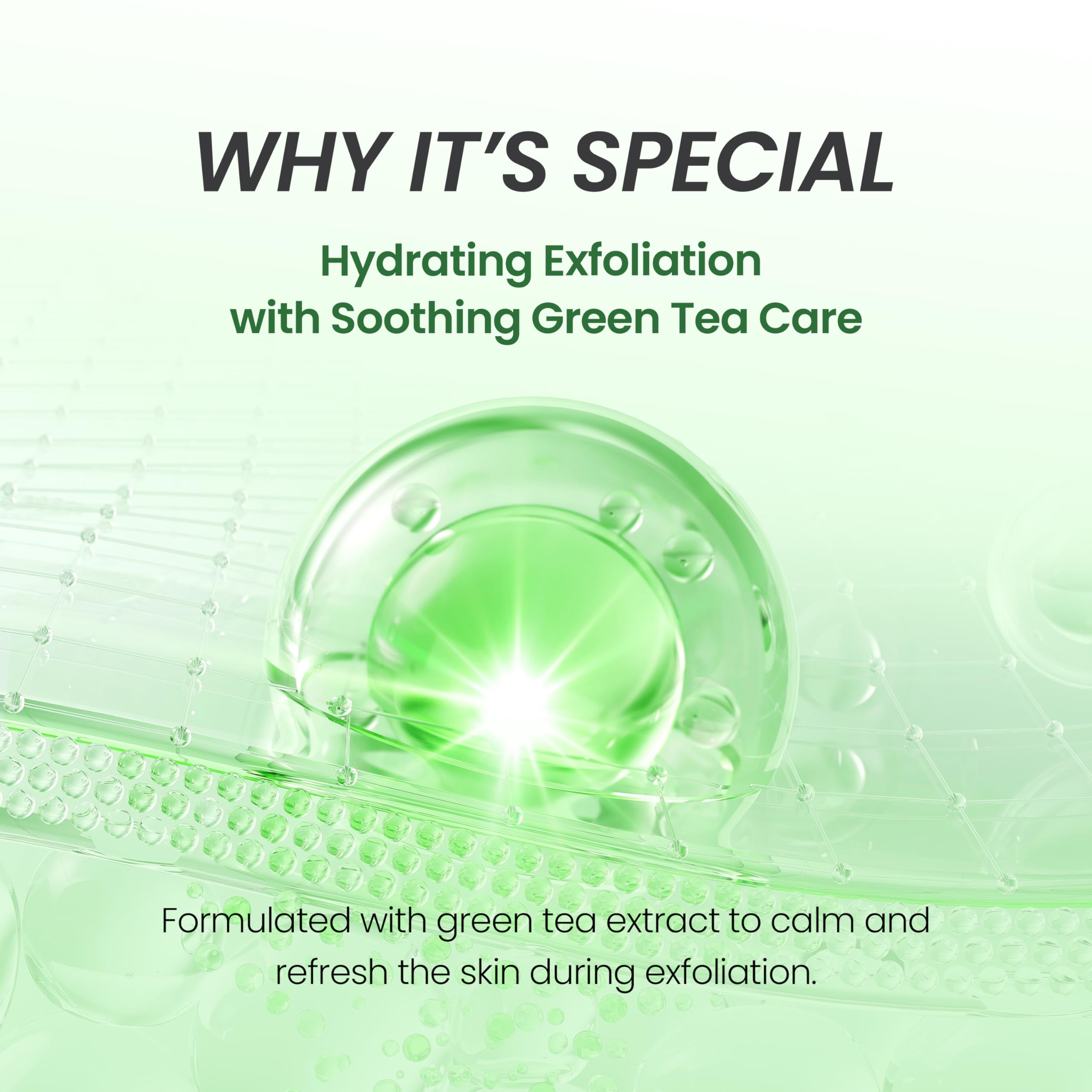 Bio-Peel Gauze contiene té verde y Centella Asiática para calmar e iluminar la piel.