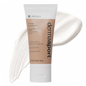 Dermasport SPF50 crema facial en botella, protección duradera para deportistas