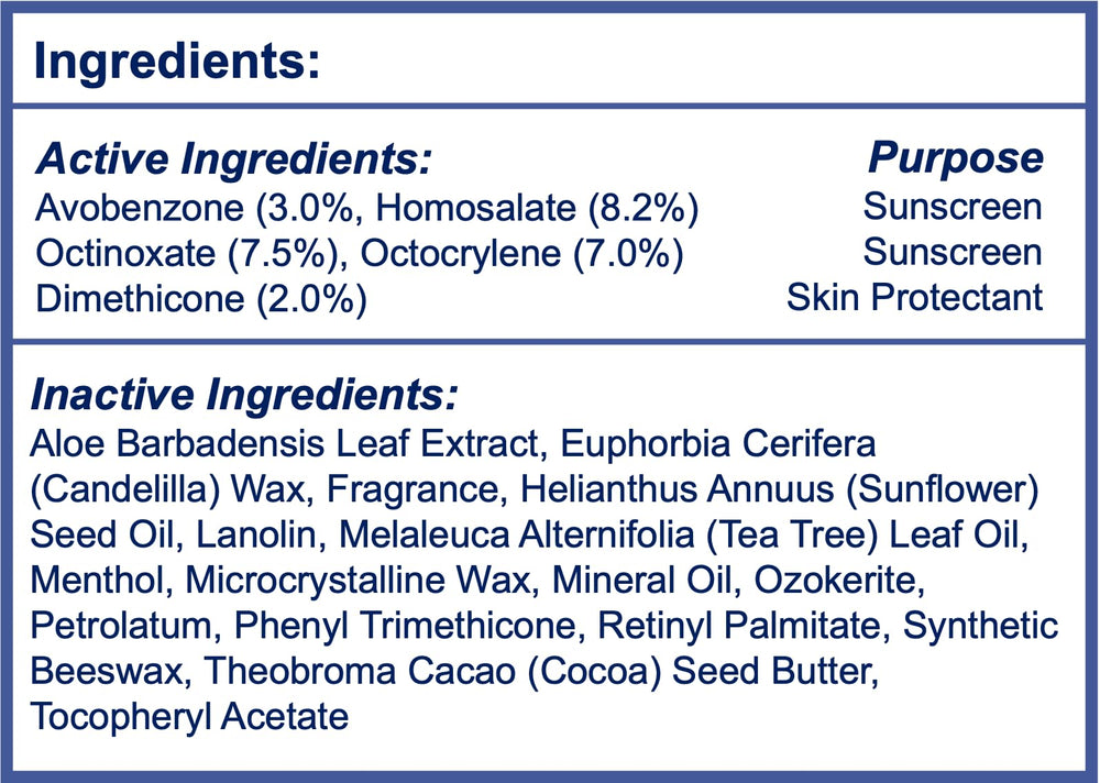 Dermatone contiene aloe y aceites calmantes para labios y piel