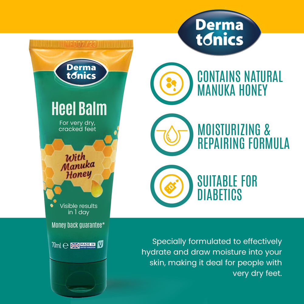 Dermatonics crema para pies, tubo de 70 ml, cuidado diario práctico.