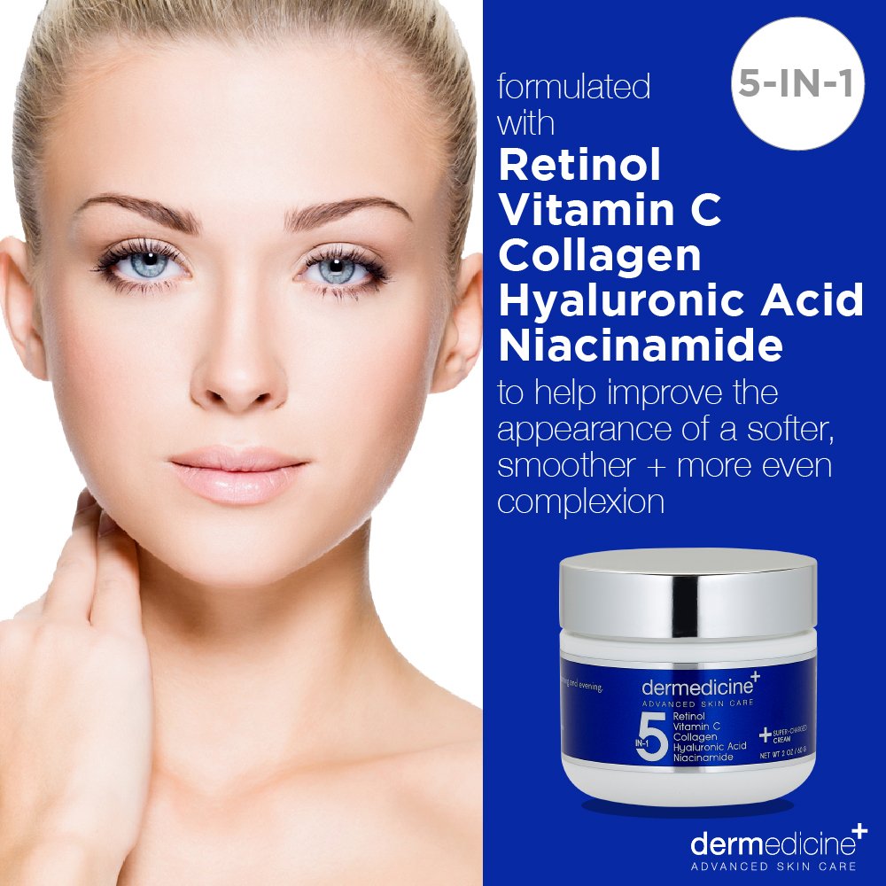 Dermedicine bote crema facial para uso diario y piel suave.