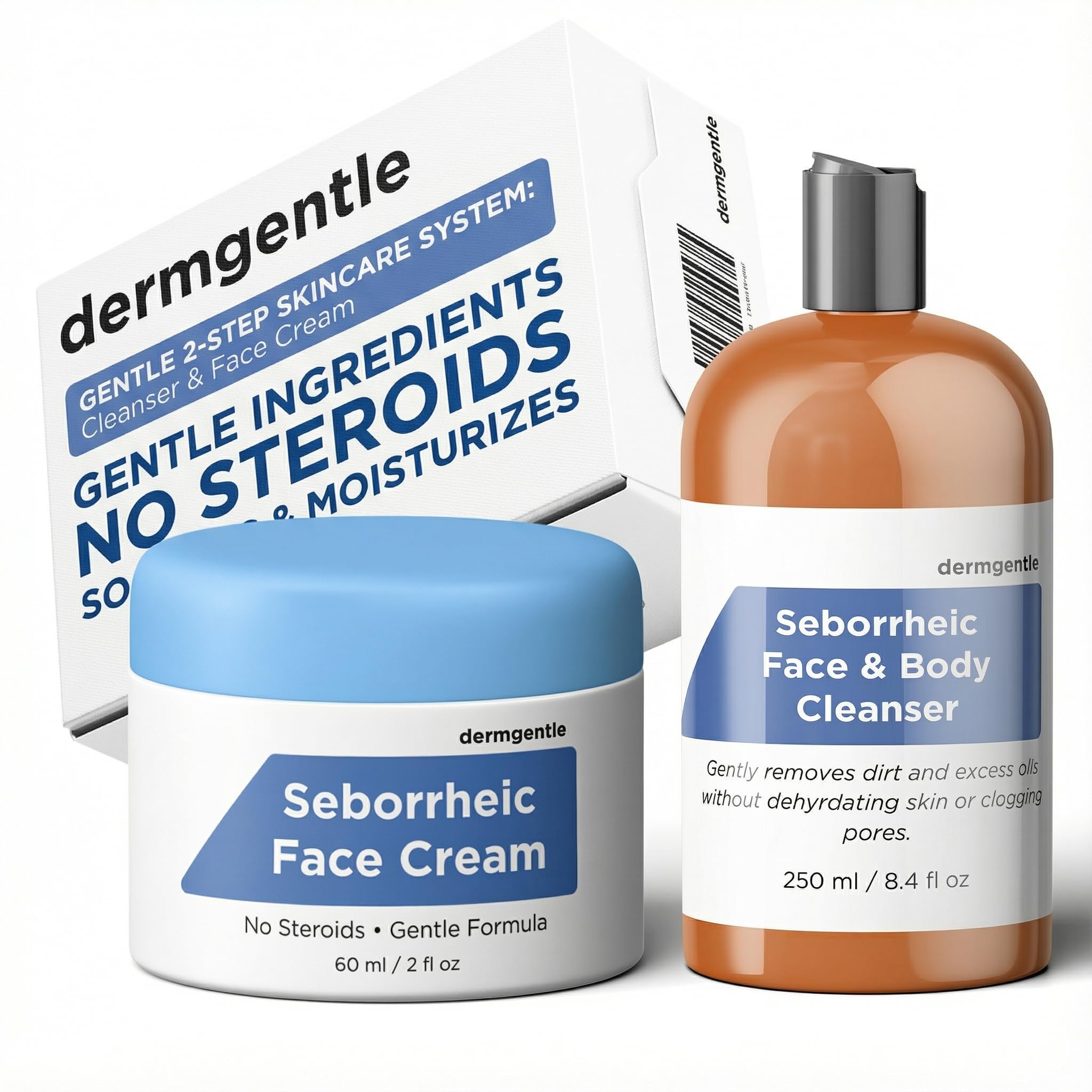 Dermgentle crema facial: empaque elegante para hidratación suave