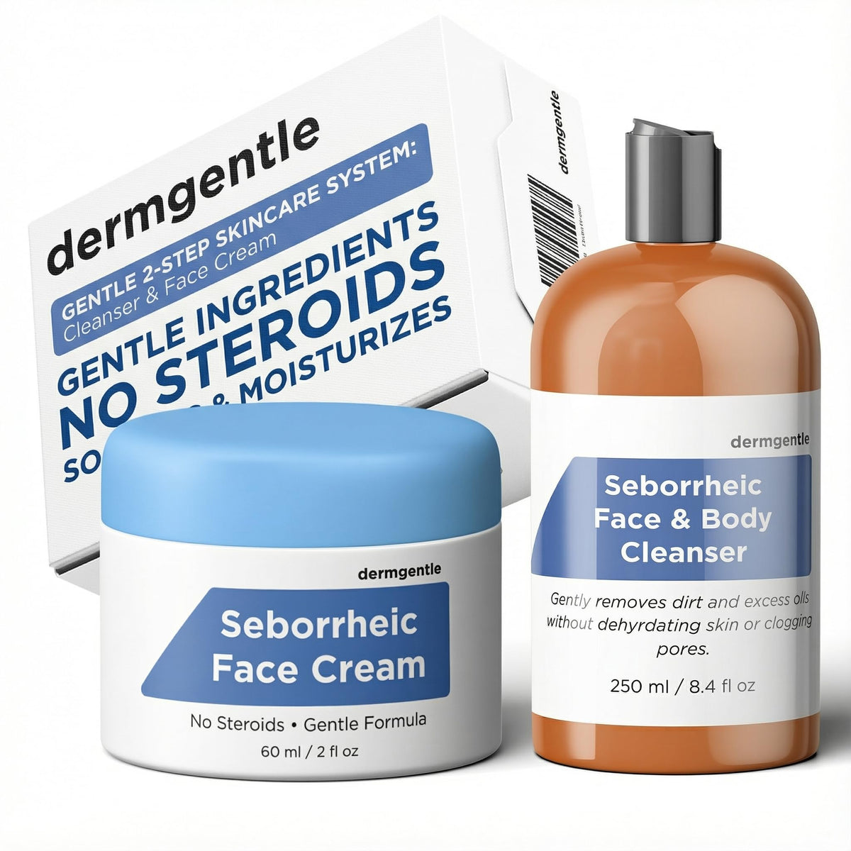 Dermgentle crema facial: empaque elegante para hidratación suave