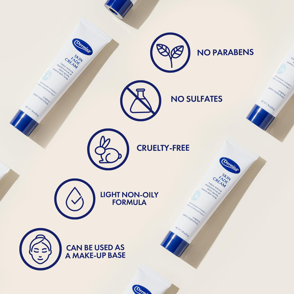 Dermisa crema desvanecimiento mejora suavizar manchas con uso constante.